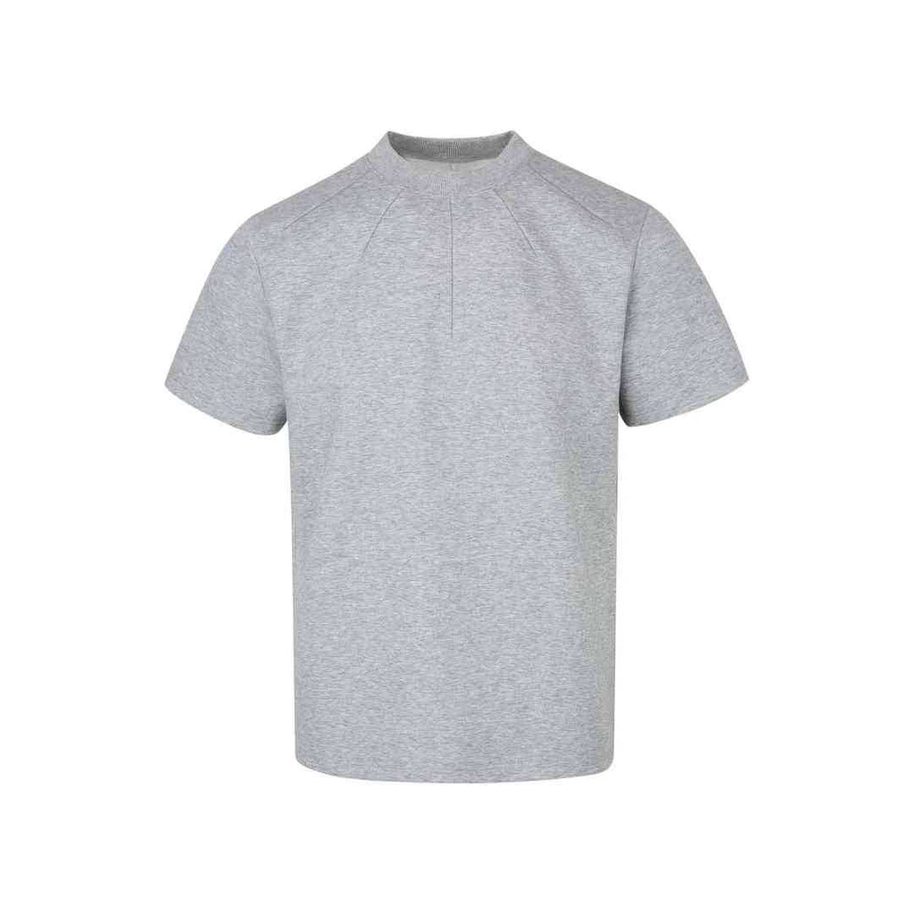 Herren modernes T-Shirt mit hohem Kragen und strukturierter Verarbeitung WW