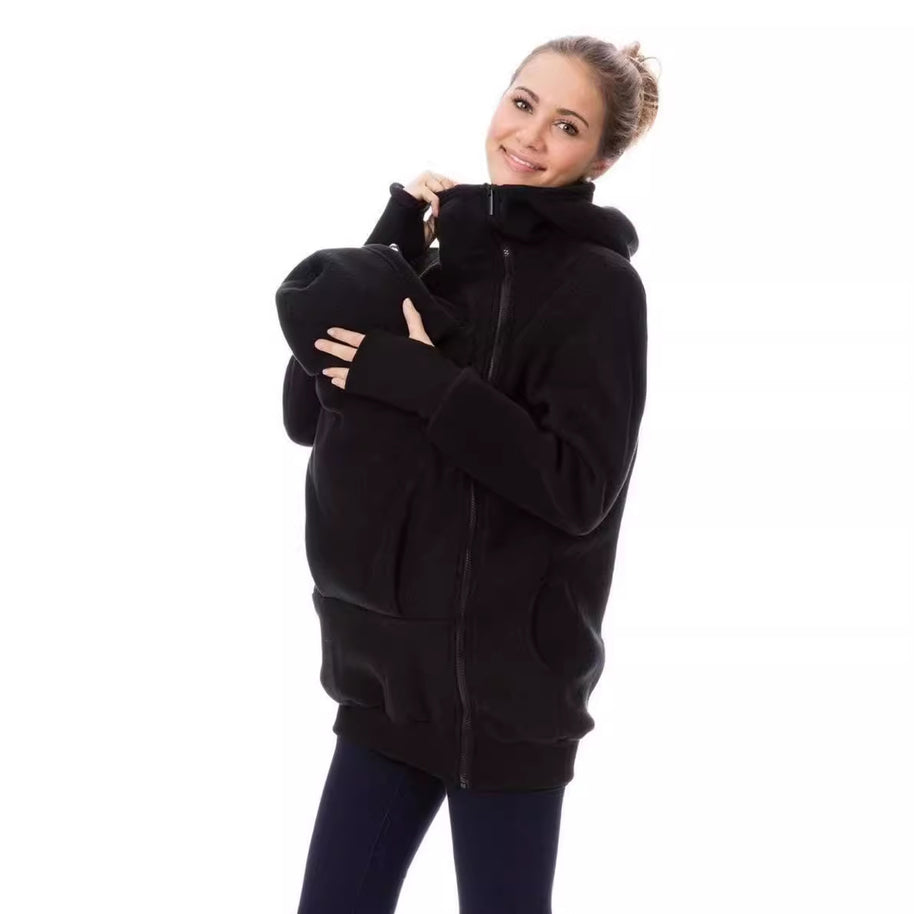Damen Tragejacke aus kuscheligem Fleece mit verlängertem Schnitt WW