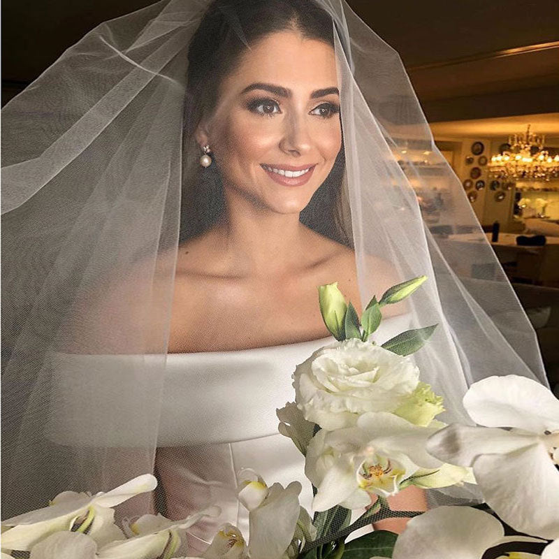 Damen schulterfreies Hochzeitskleid