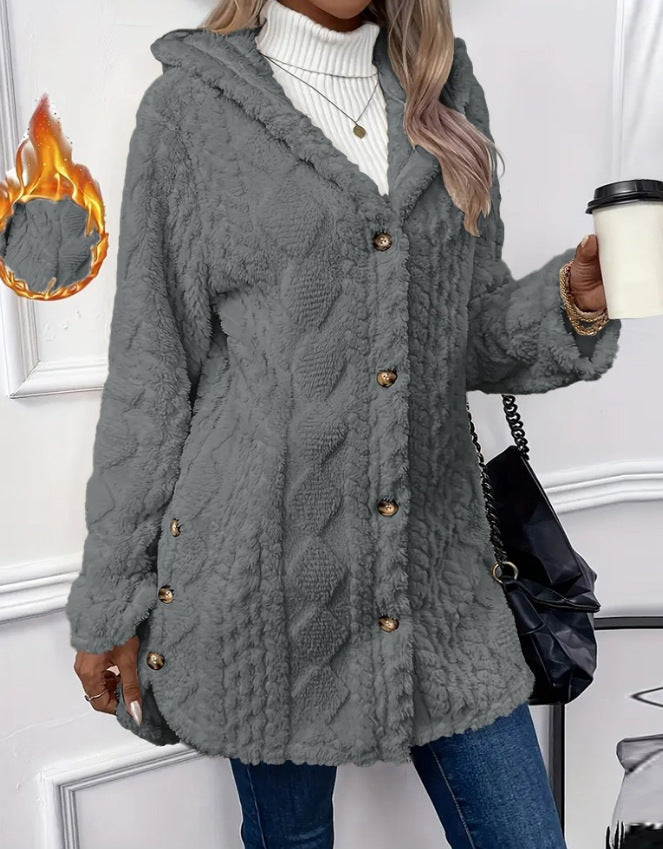 Damen Kuschelige Teddyjacke WW