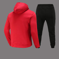 Damen Sportliches Kapuzensweatshirt und Jogginghose Set mit niedlichem Muster WW