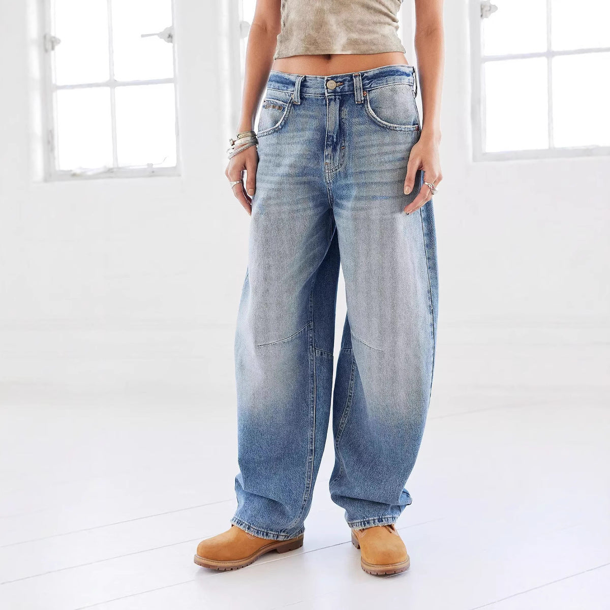 Damen Baggy-Jeans im Vintage-Style WW