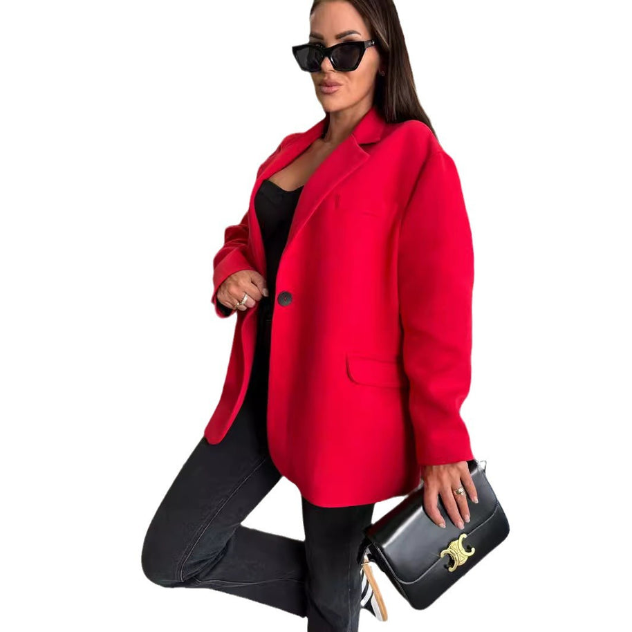 Damen Oversize Blazer mit klassischem Schnitt