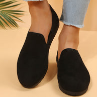 Damen Slip-On Freizeit Slipper mit bequemer Fußbett WW