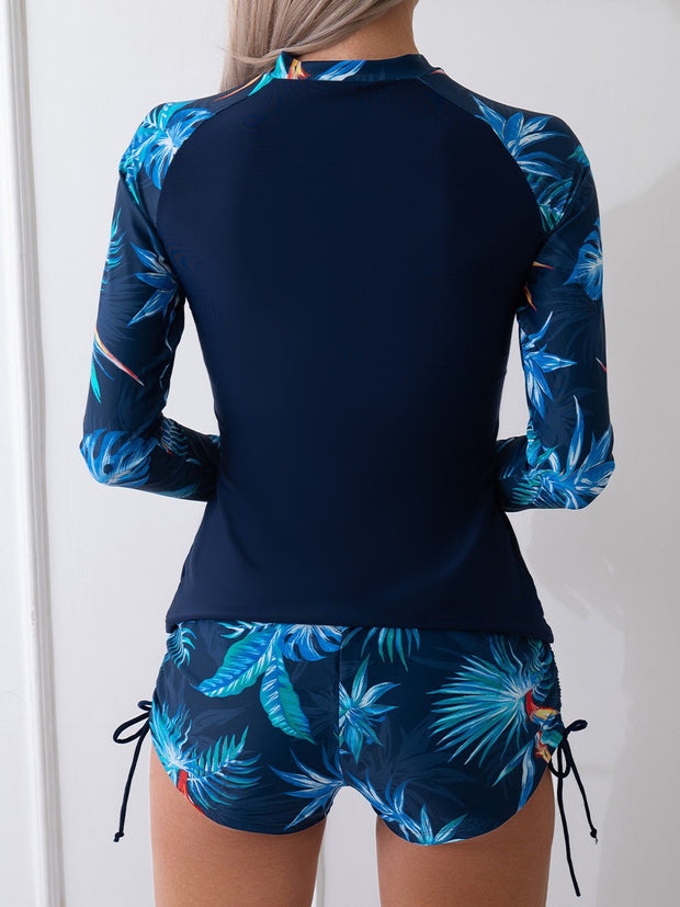 Damen Sportliches Rashguard mit kurzer Hose WW