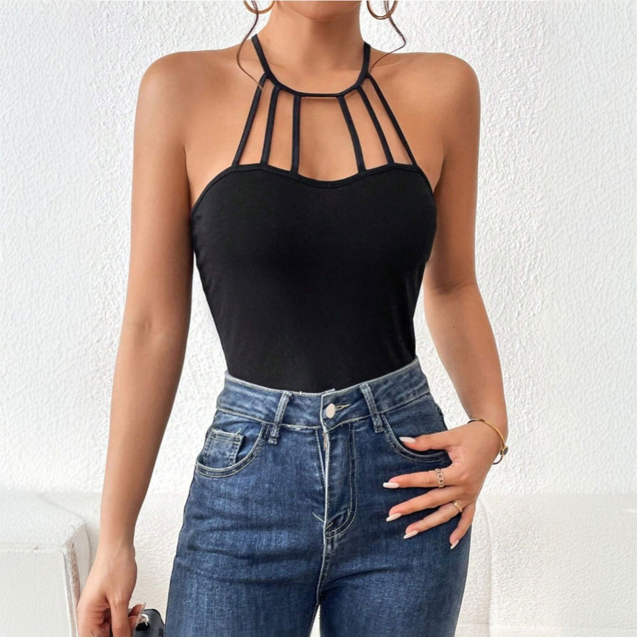 Damen Body mit elegantem Cut-Out-Design und modischen Trägerschlaufen W&W