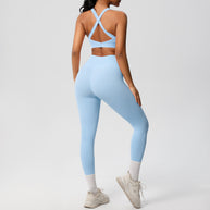 Damen Sport-BH und hochleistungs Leggings Set mit atmungsaktivem Design WW