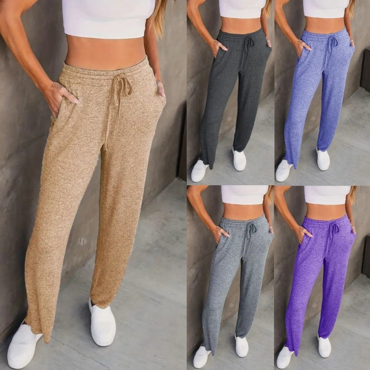 Damen entspannte Sweatpants mit elastischem Bund und praktischen Seitentaschen WW