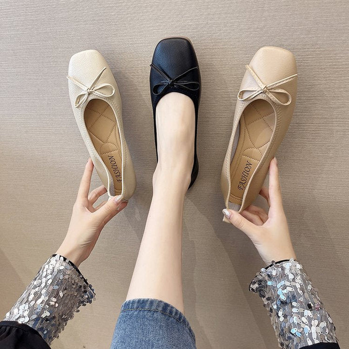 Damen Ballerinas mit elegantem Schleifen-Detail und hochwertigem Leder W&W Mode