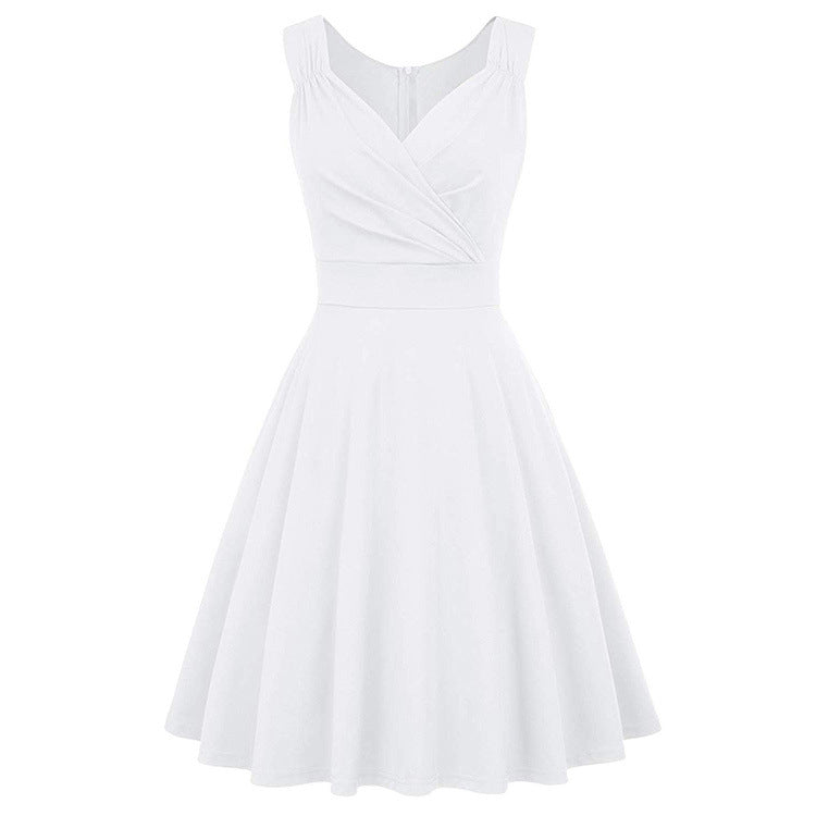 Damen A-Linien Kleid mit elegantem Wickeldesign und taillierter Silhouette WW