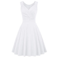 Damen A-Linien Kleid mit elegantem Wickeldesign und taillierter Silhouette WW