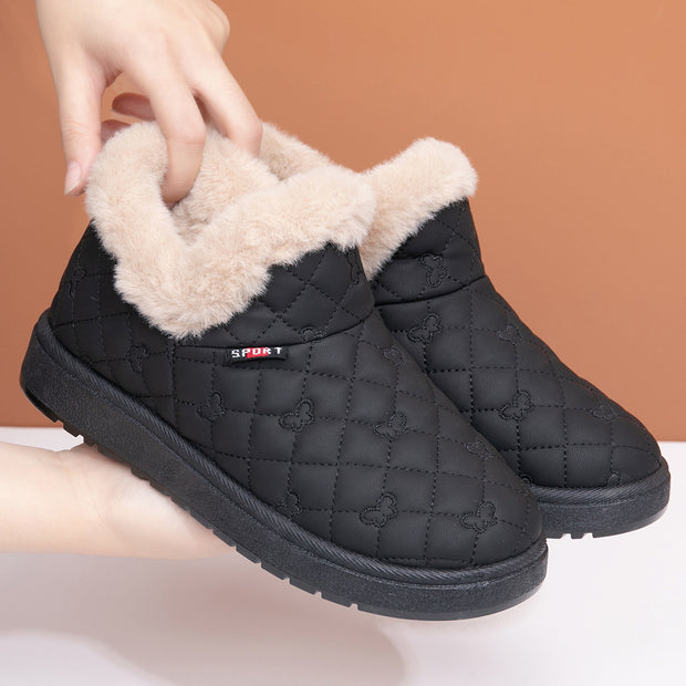 Damen Stilvolle und warme Fleecegefütterte Hausschuhe WW