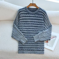 Damen Strickpullover mit strukturiertem Zopfmuster und lässigem Schnitt WW