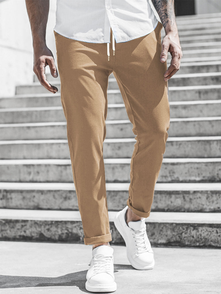 Herren Sportliche Chino-Hose mit flexiblem Bund und modernen Details WW