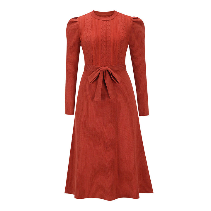 W&W Mode - Gestricktes Midikleid mit Rundhalsausschnitt