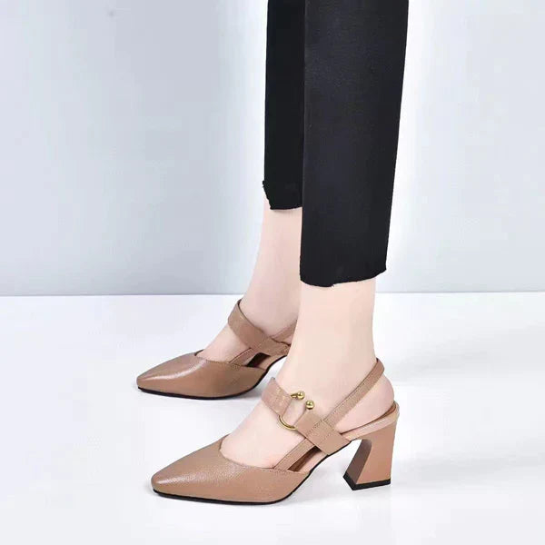 WW - Orthopädische High Heels Sandalen | Kitten Heel mit Riemchensandalen