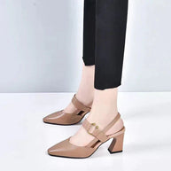 WW - Orthopädische High Heels Sandalen | Kitten Heel mit Riemchensandalen