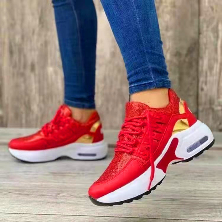 Damen Atmungsaktive Sneakers mit trendigem Design und stoßdämpfender Sohle WW
