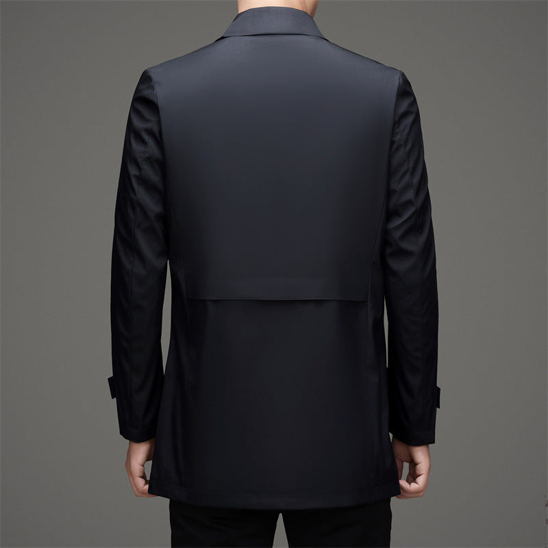 Herren Trenchcoat mit modischem Schnitt und funktionalen Taschen WW
