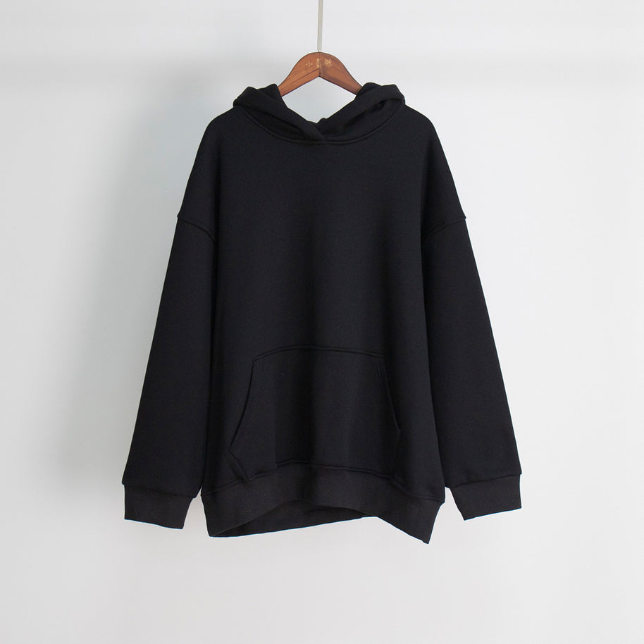Damen Bequemer oversized Kapuzenpullover mit Kängurutasche WW