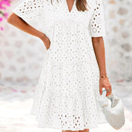 Damen Sommerkleid mit luftigen Lochmuster von WW