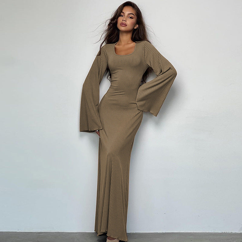Damen Maxikleid mit modischen Flügeldetails WW