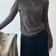 WW Halbturtleneck gebürsteter Soft-Touch-Pullover