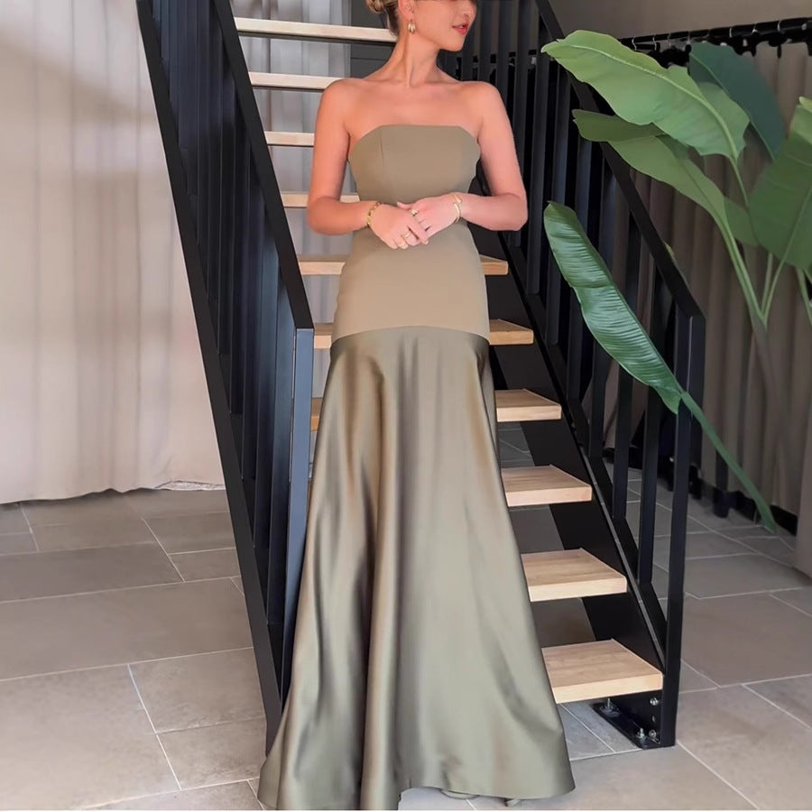 Damen Abendkleid mit elegantem Bustier-Oberteil und schwingendem Saum WW