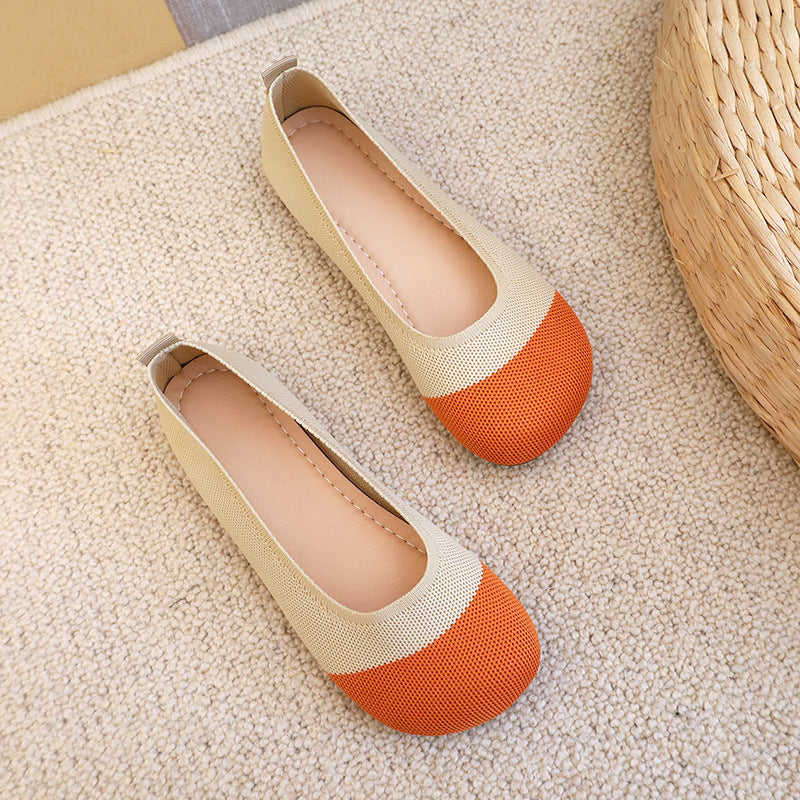 Damen atmungsaktive Ballerinas mit flexiblem Obermaterial WW