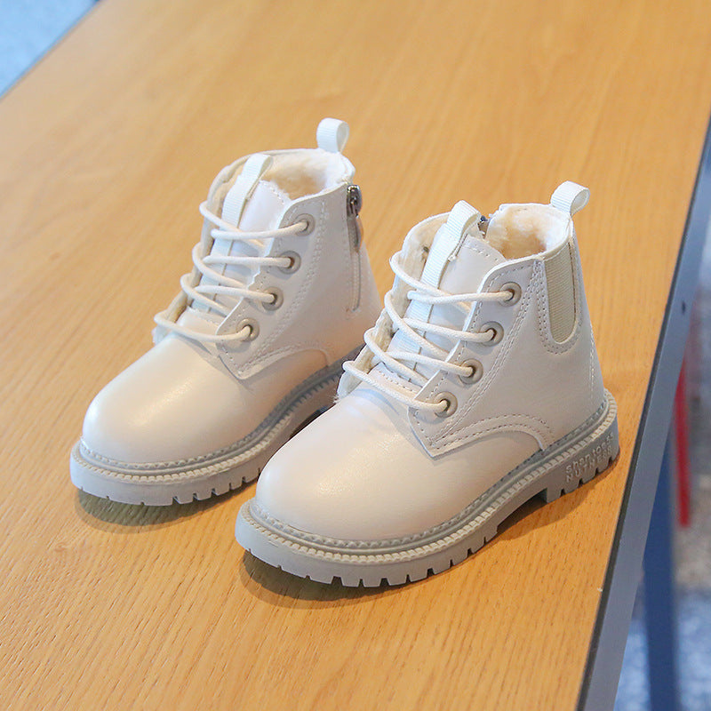 Damen Trendige Stiefel mit gefüttertem Innenbereich und seitlichem Reißverschluss WW