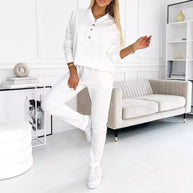 Damen Casual Jumpsuit mit asymmetrischem Ausschnitt und Knopfdetails