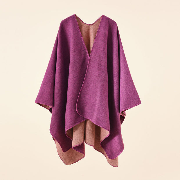 Damen Strickponcho mit asymmetrischem Schnitt und hoher Warmhaltefunktion WW