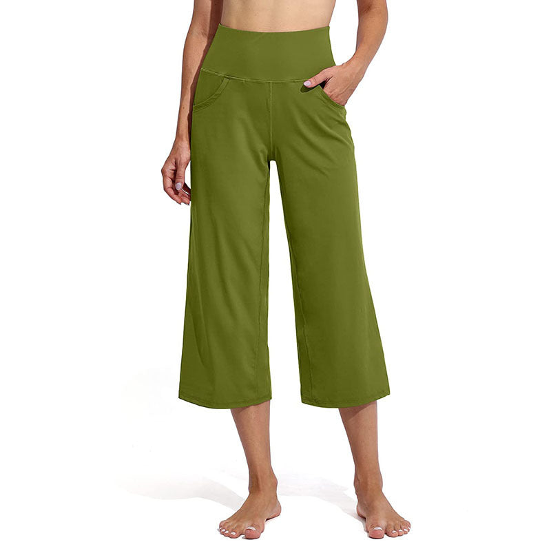 Damen Bequeme Sportliche Culotte mit hohem Bund und praktischen Taschen WW