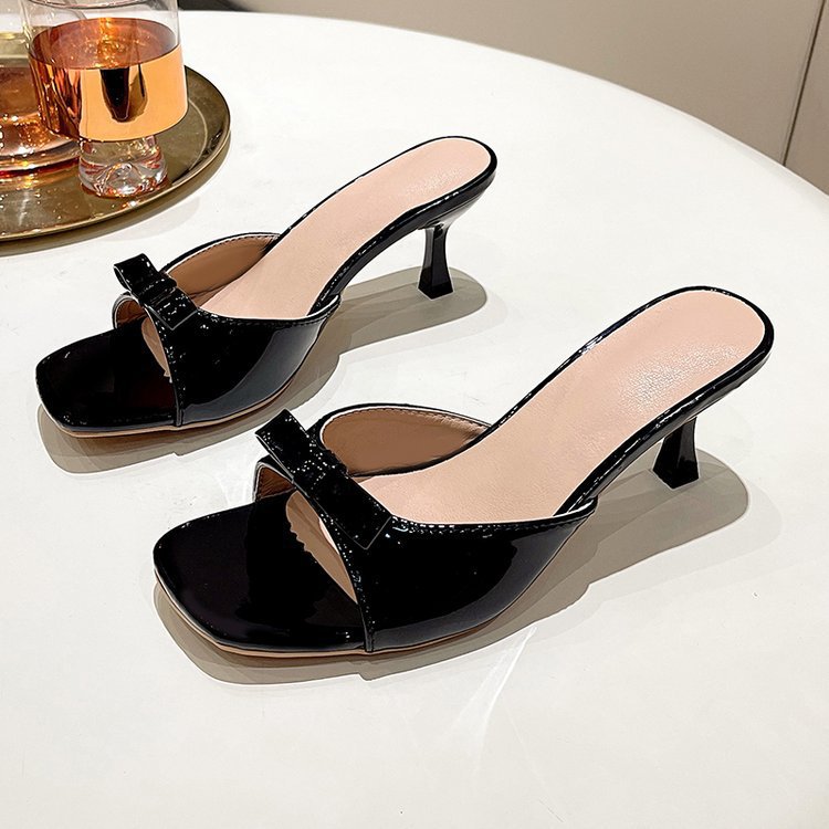 Damen Elegante Slingback Sandalen mit dekorativem Bow-Detail und schickem Absatz WW