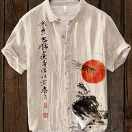 WW | Japanisches Hemd Aus Leinenmix