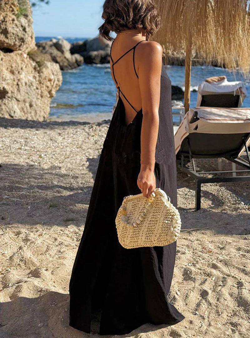 Damen Strandkleid mit Rückenausschnitt WW