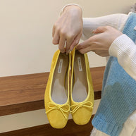 Damen Ballerina-Schuhe mit raffiniertem Schleifenakzent WW