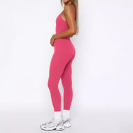 Damen Sportlicher Langoverall mit verstellbaren Trägern und figurbetonendem Schnitt WW