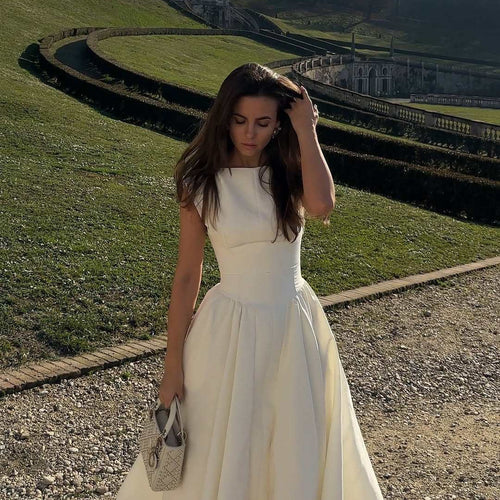 Damen A-linien Kleid mit elegantem Bustier-Oberteil und schwingendem Rock WW