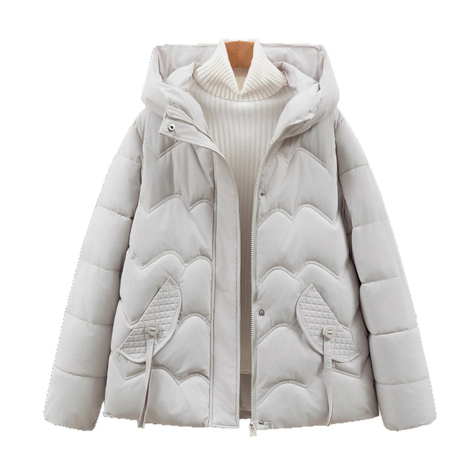 Damen Steppjacke mit Kapuze und Eingrifftaschen WW