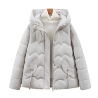 Damen Steppjacke mit Kapuze und Eingrifftaschen WW