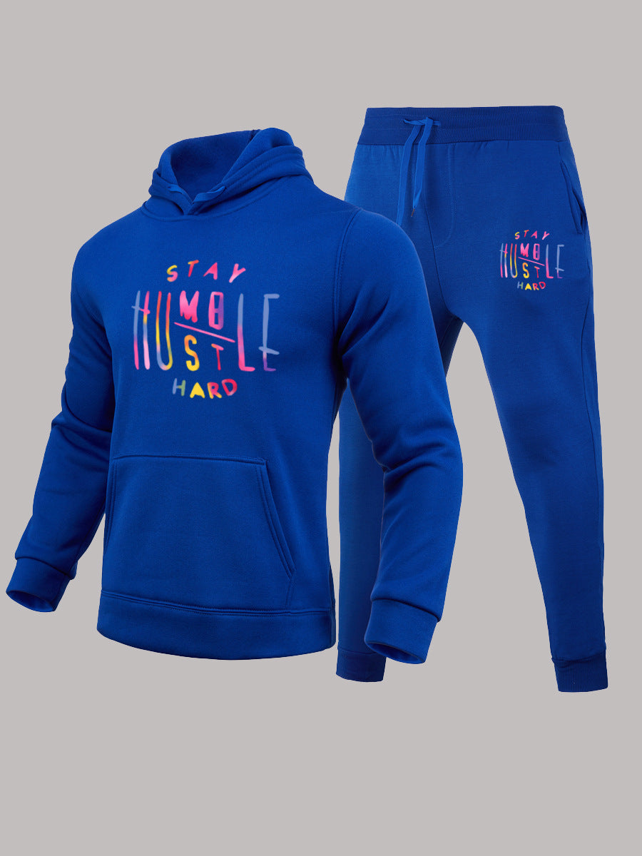 Damen Sportliches Hoodie- und Jogginghose-Set mit motivierendem Aufdruck WW