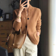 Damen Strickjacke mit strukturiertem Design und praktischen Taschen WW