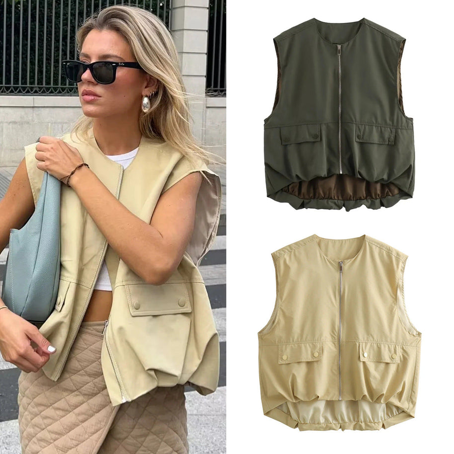 WWMODE | Lockere Freizeit Cardigan Weste Tank Top