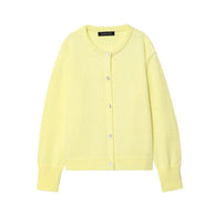 Damen bequeme Strickjacke mit Knopfverschluss und lässigem Schnitt WW