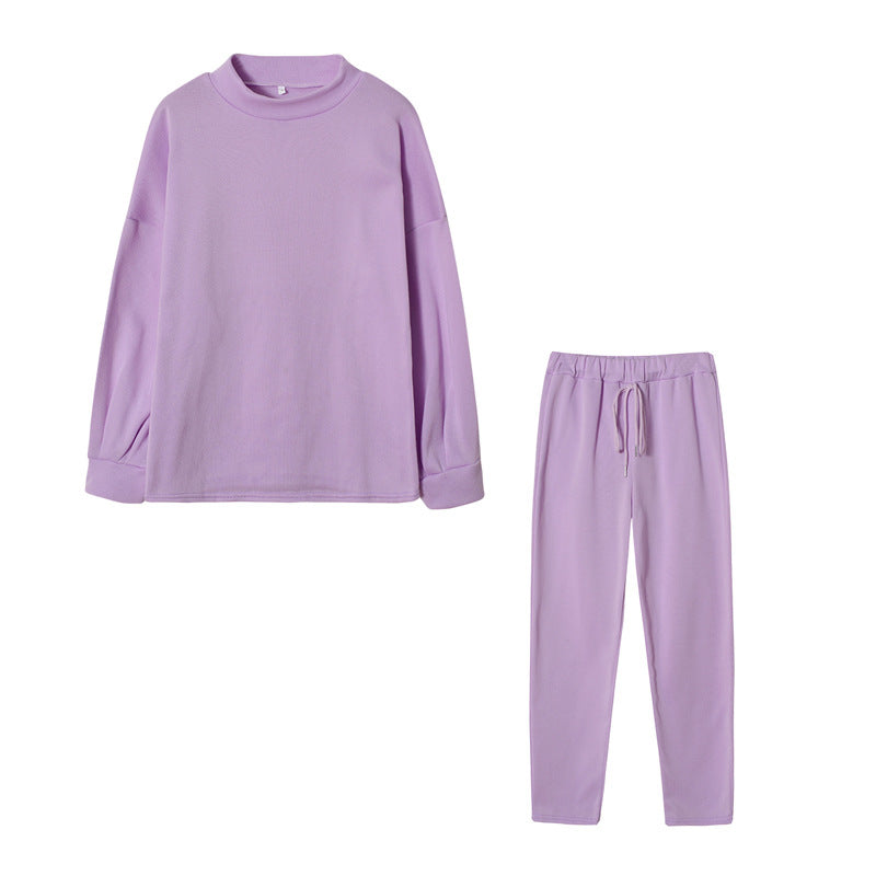 Damen Sportliches Jogginganzug-Set mit komfortablem Schnitt und hohem Kragen WW