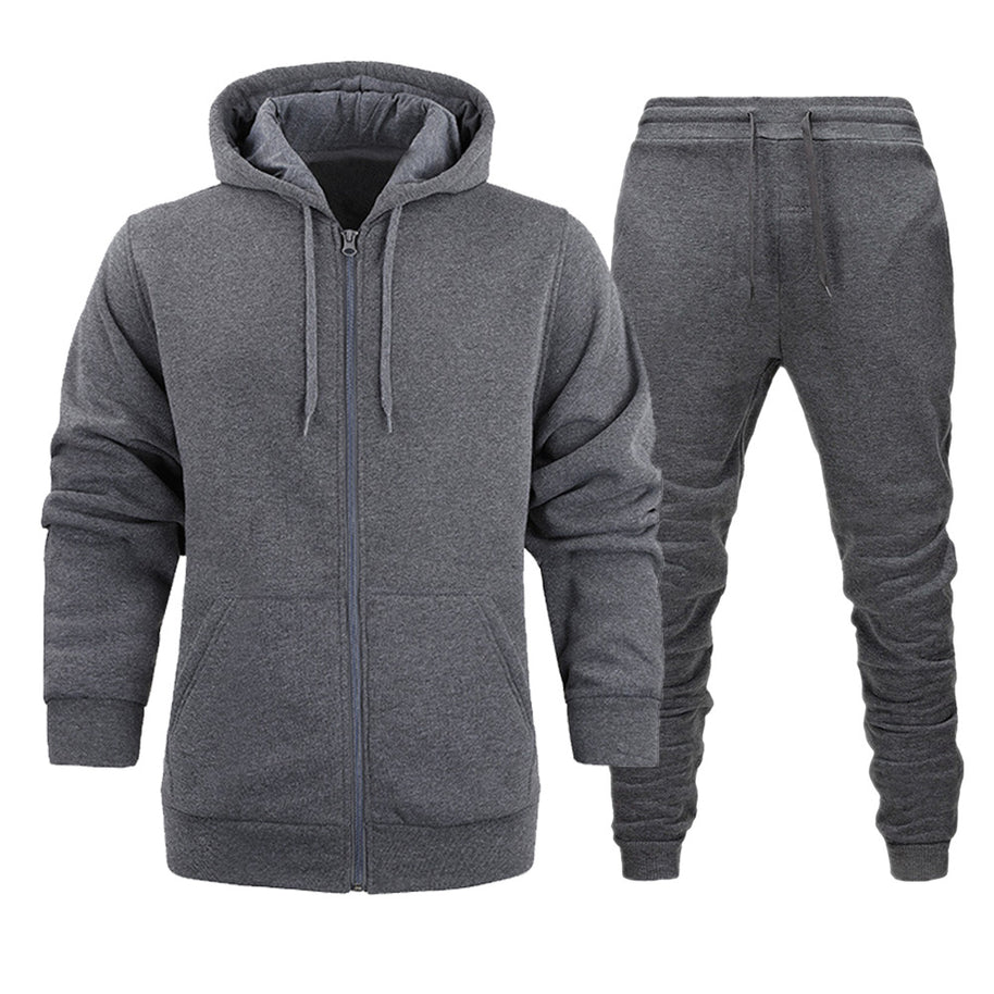 Damen Sportliches Kapuzenjacken- und Jogginghosen-Set mit funktionalen Taschen WW
