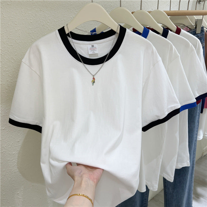 Femme Classic Kontrastbesatz T-Shirt WW
