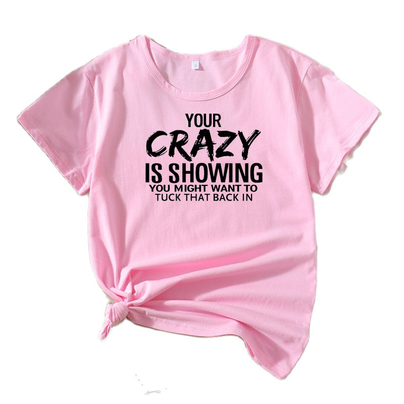 Frauen Quirky Grafik Statement T-Shirt WW