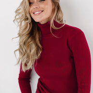Damen Rollkragenpullover mit geripptem Design und lässigem Schnitt WW